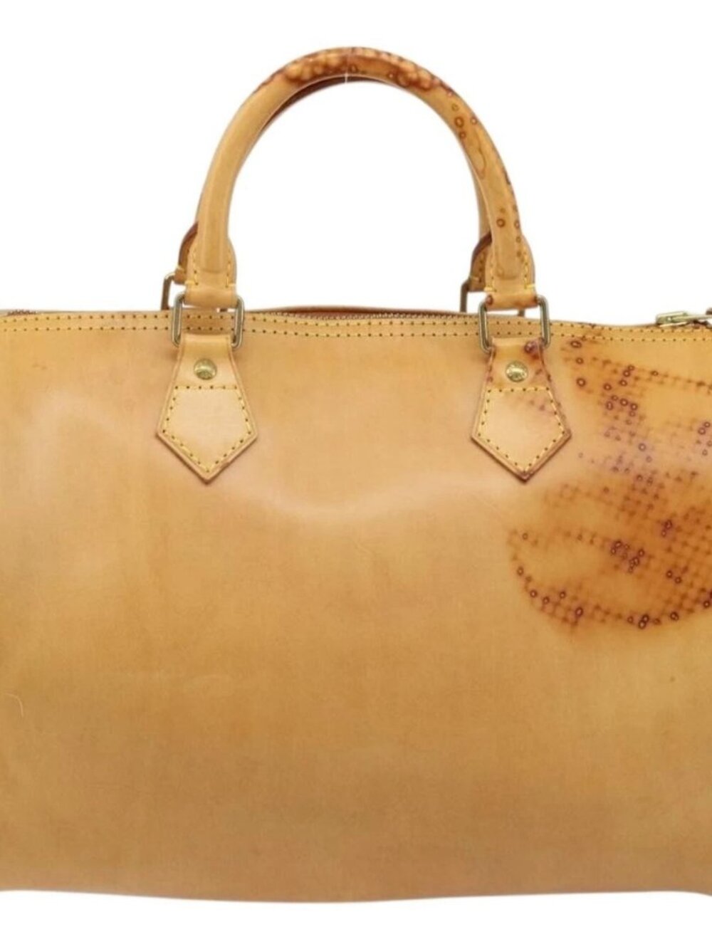 LOUIS VUITTON Nomad leather Speedy 30 Hand Bag Beige M85392 LV Auth 173756 - Picture 2 of 16